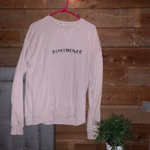 Baby pink heartbreaker sweatshirt